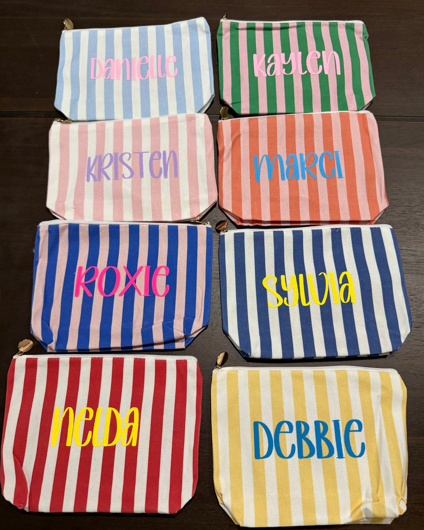 Canvas cosmetic bag