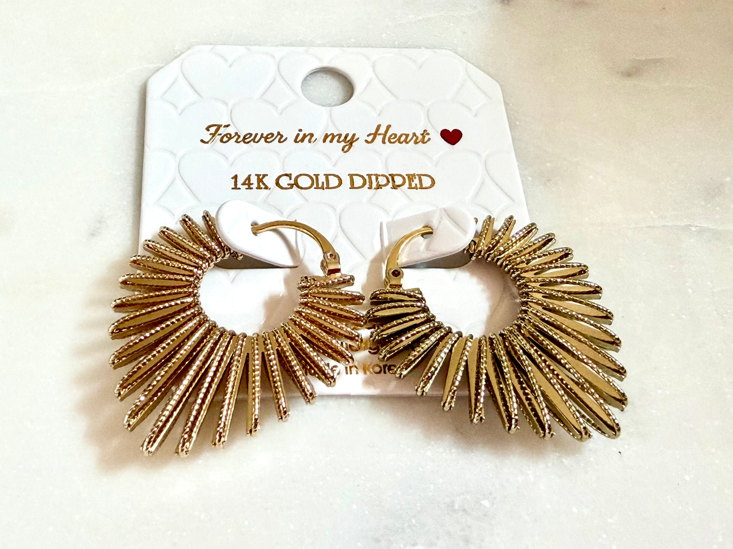 Gold Burst Earrings