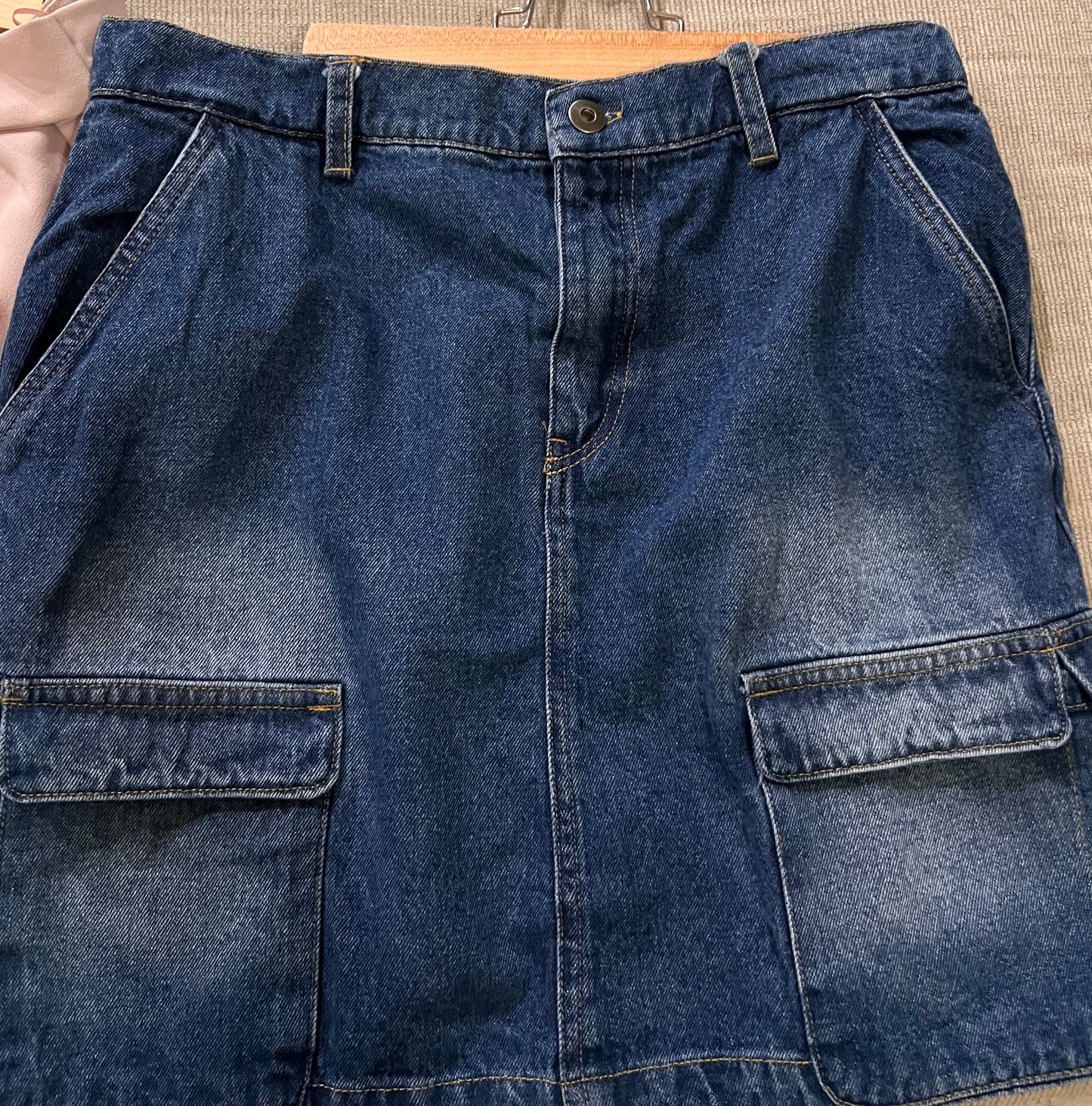 Denim Skirt with elastic waist