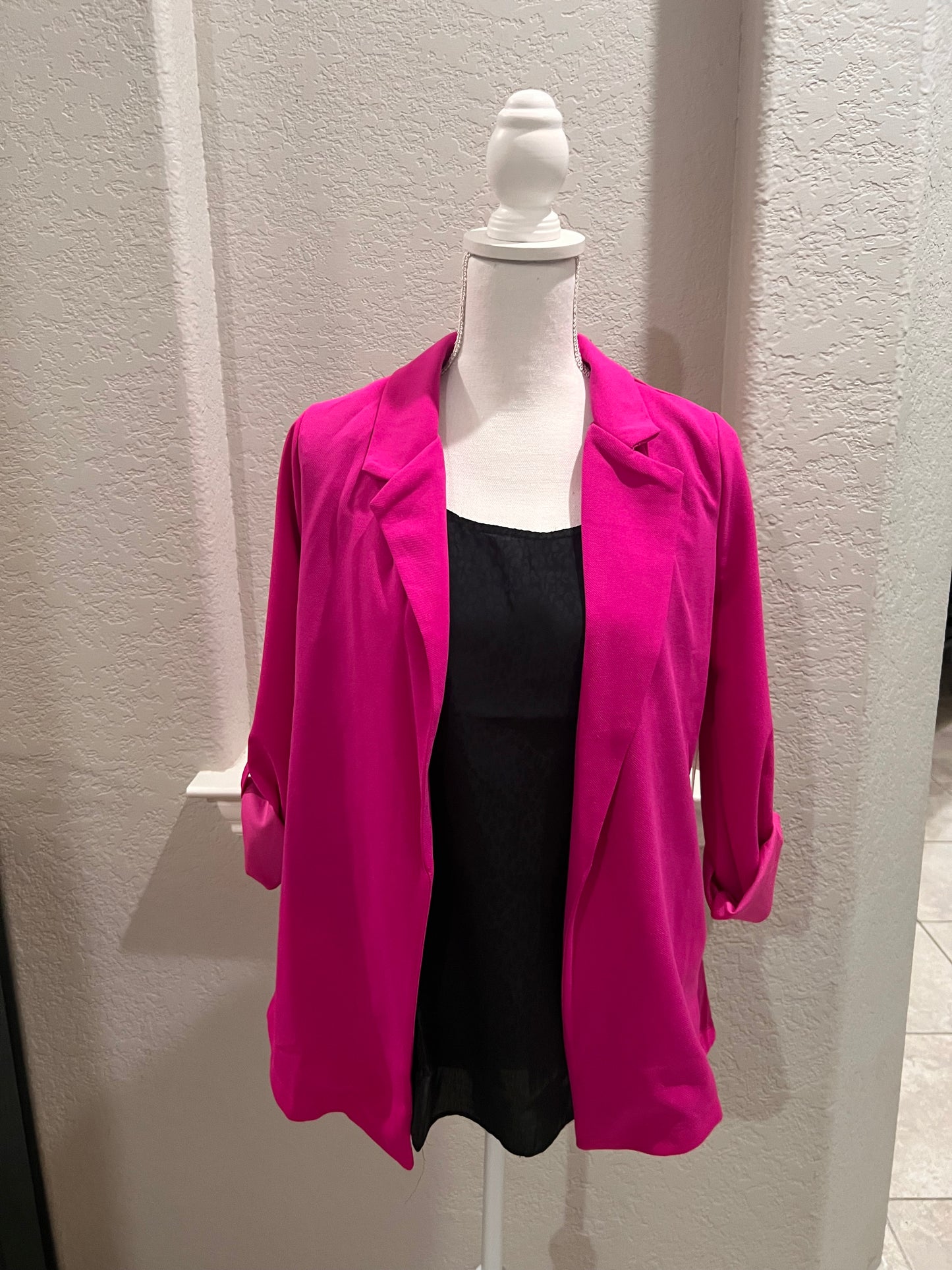 Fuchsia Lightweight Blazer Jacket