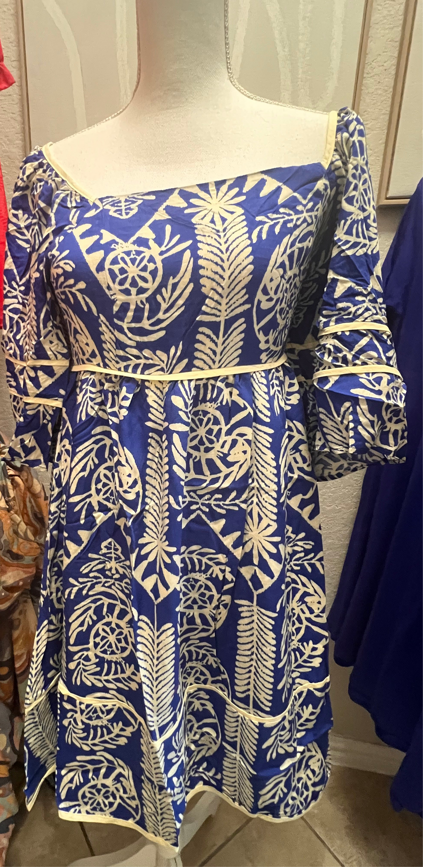 Blue & White Dress