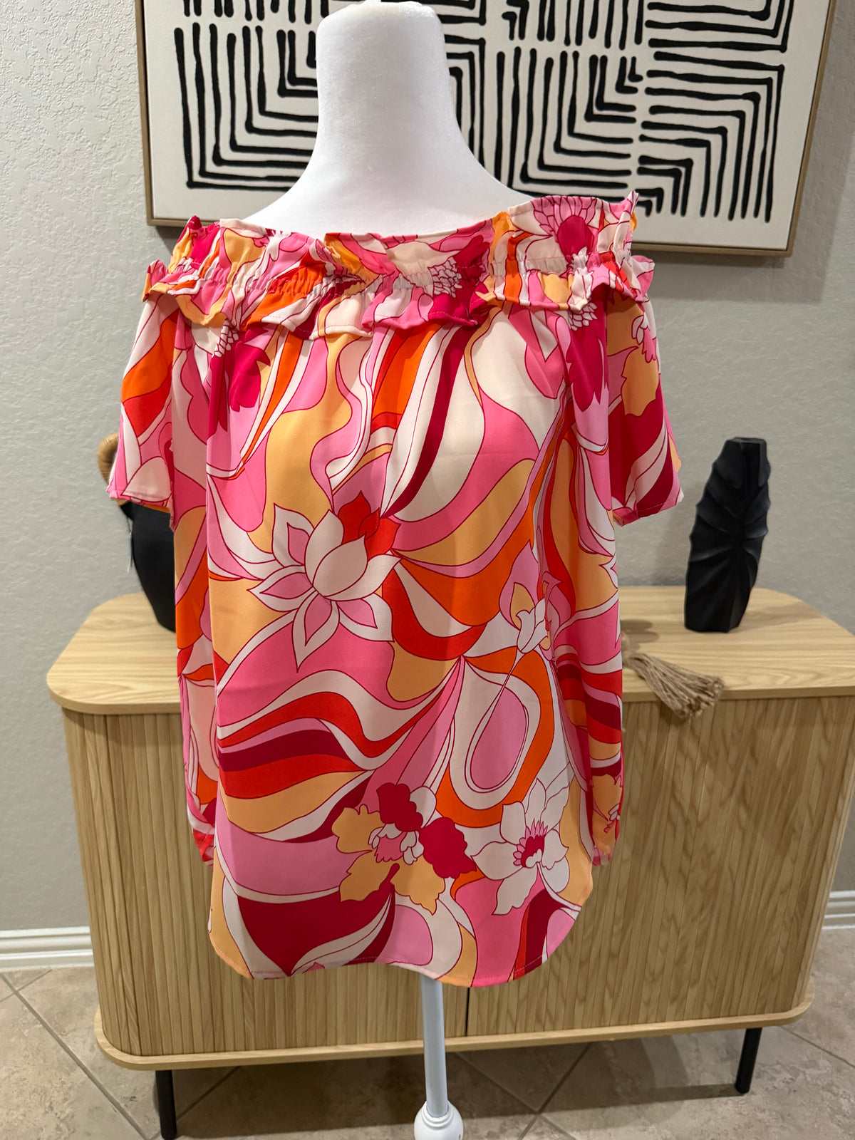 Red Retro Groovy Top