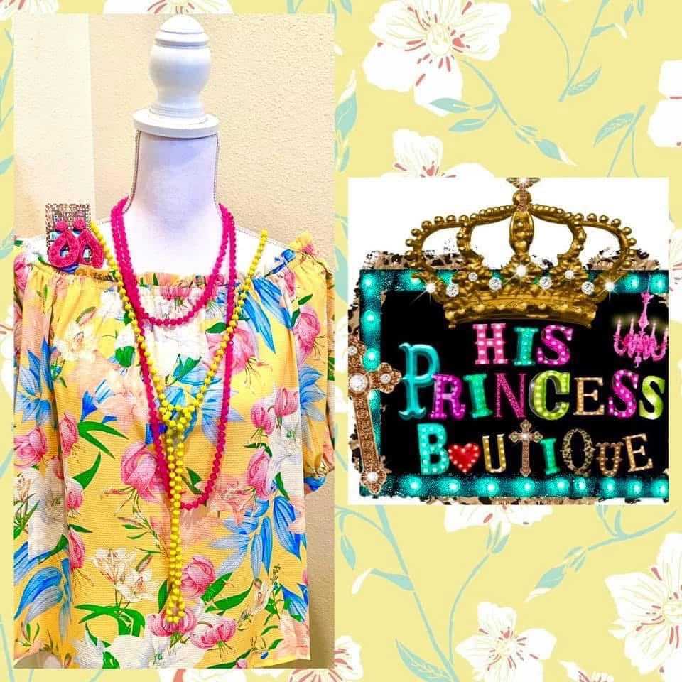 Yellow Floral Top