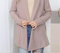 Brushed soft taupe cardigan