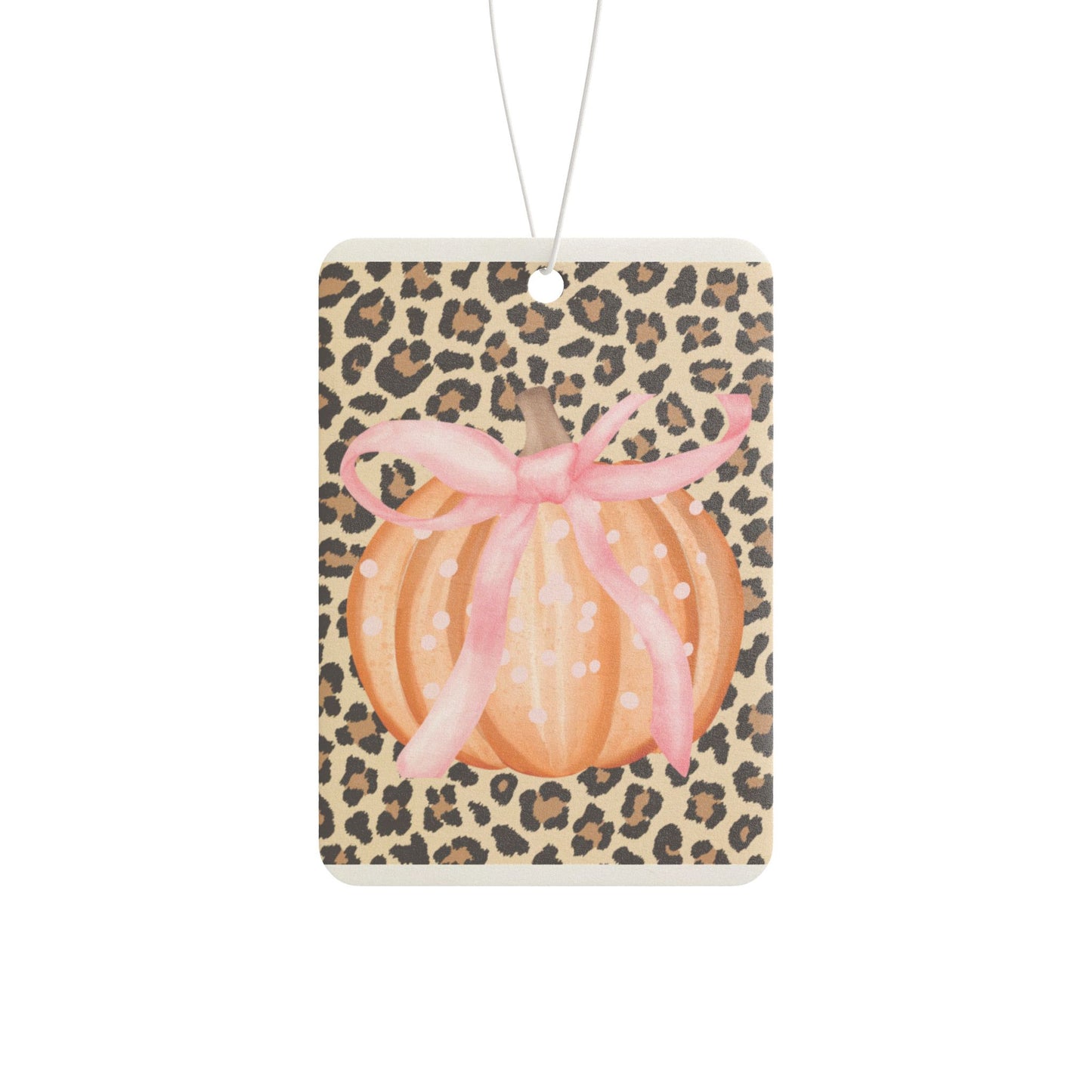 Leopard Print Pumpkin Car Air Freshener, Fall Decor, Halloween Gift, Home Fragrance, Car Accessories, Pumpkin Spice Aroma