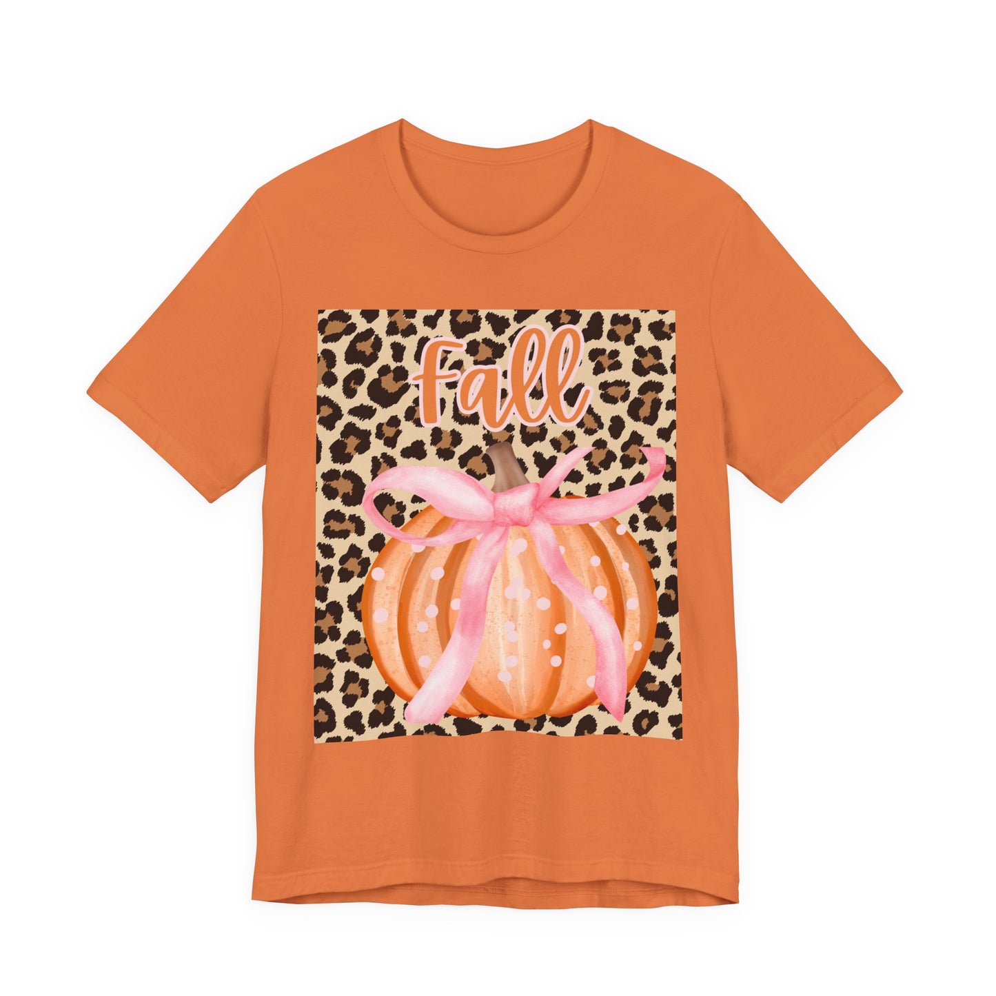 Fall-Themed Unisex Jersey Tee, Perfect for Autumn Celebrations, Casual Wear, Gift for Friends, Pumpkin Design, Trendy Fall Fashion