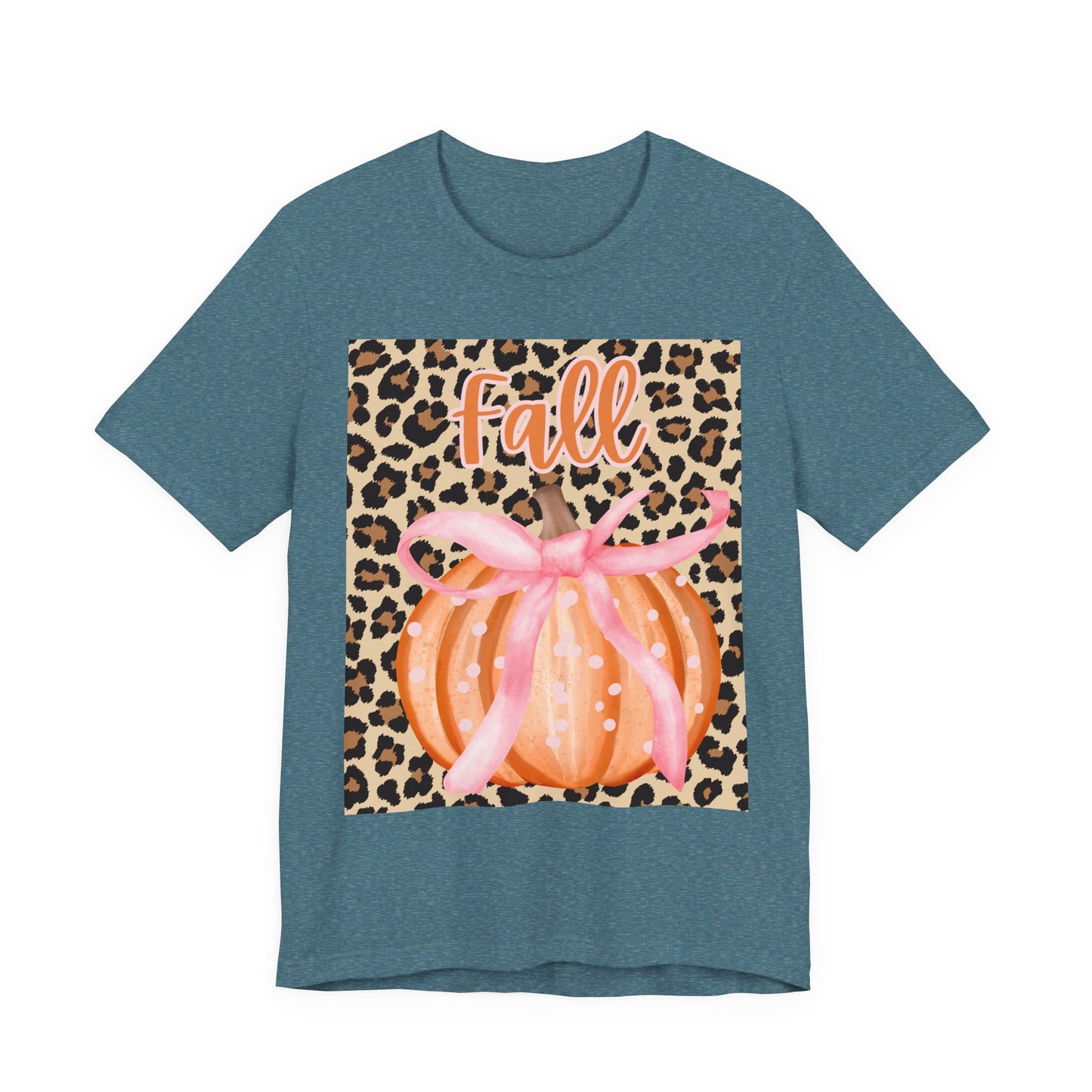 Fall-Themed Unisex Jersey Tee, Perfect for Autumn Celebrations, Casual Wear, Gift for Friends, Pumpkin Design, Trendy Fall Fashion