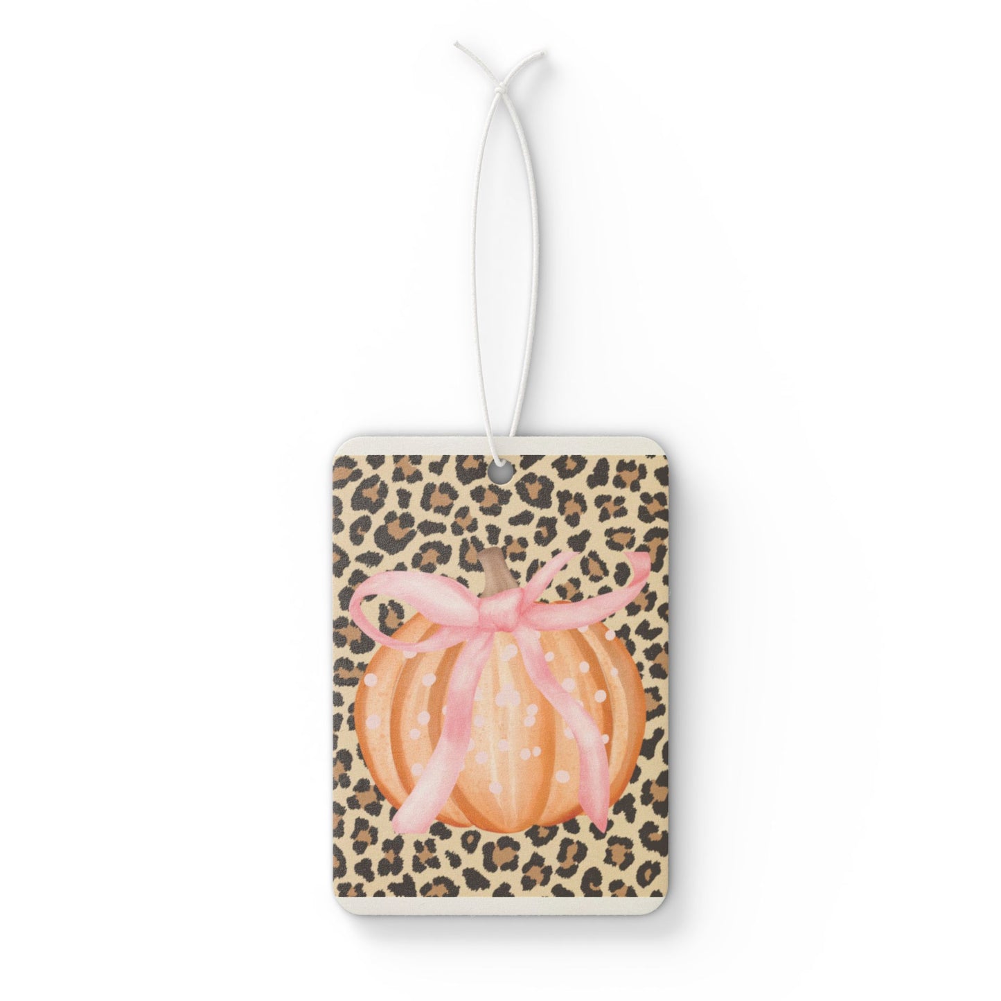 Leopard Print Pumpkin Car Air Freshener, Fall Decor, Halloween Gift, Home Fragrance, Car Accessories, Pumpkin Spice Aroma