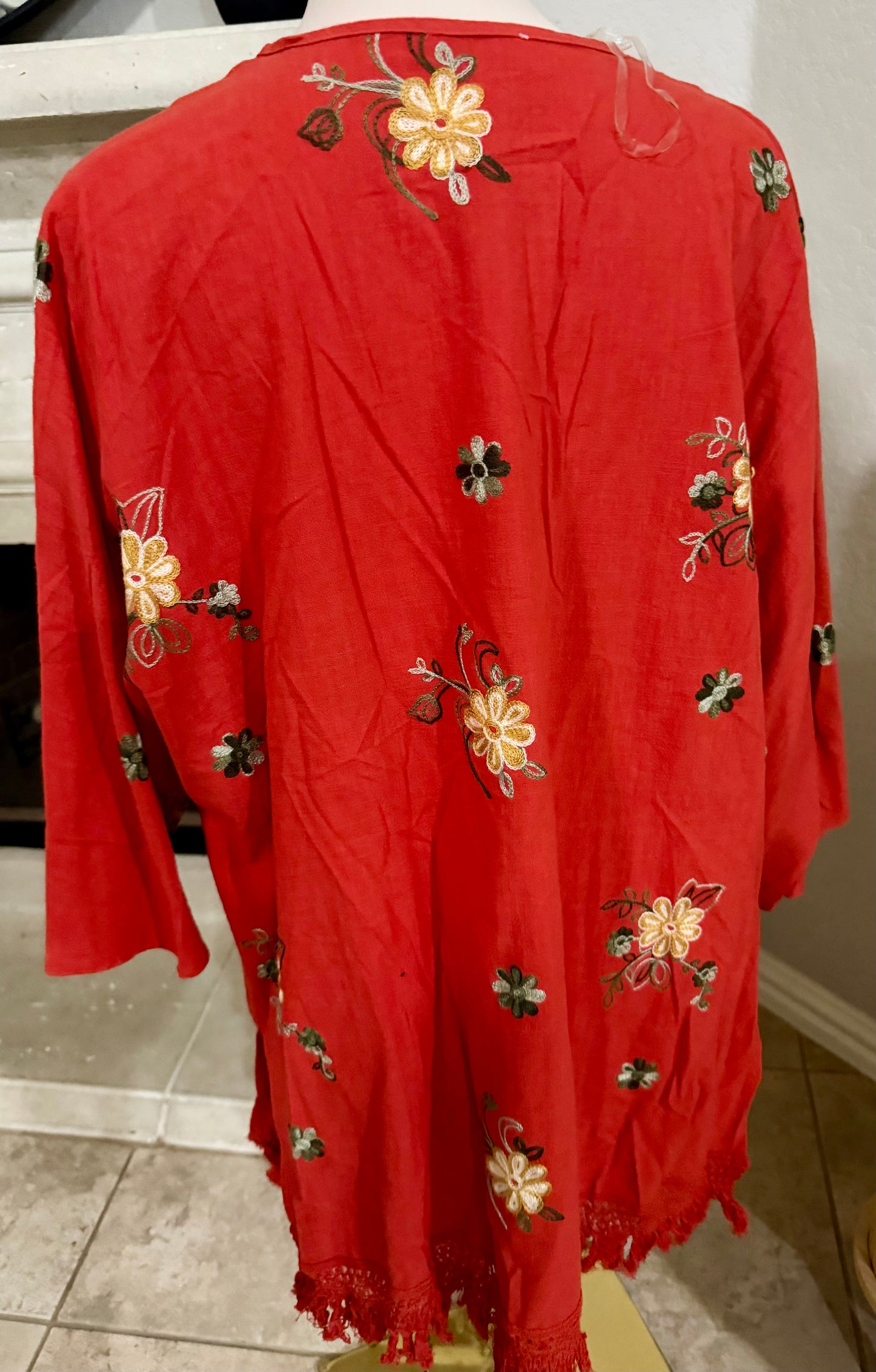 Red Cover Up Cardigan