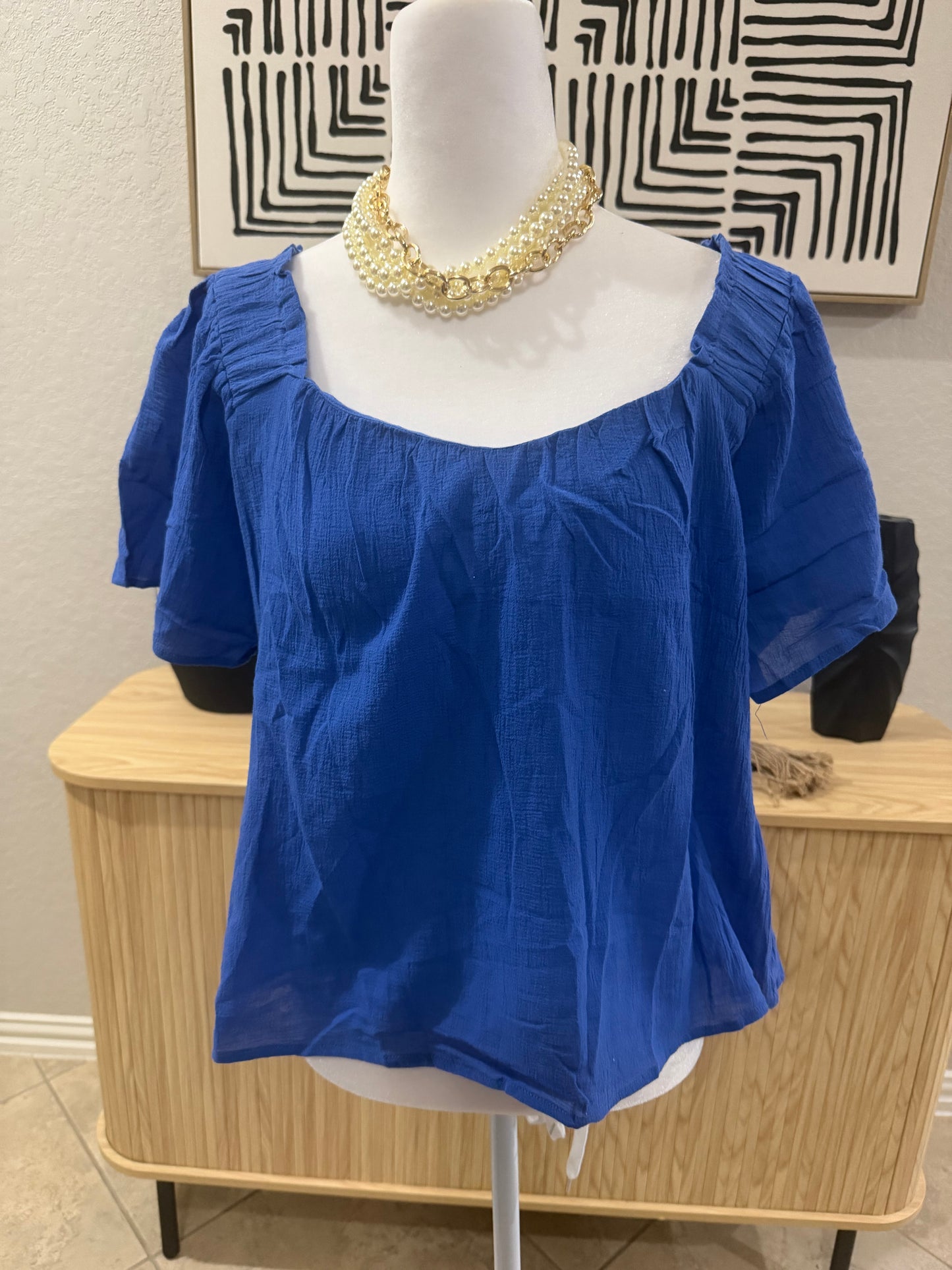 Misses Royal Blue Square Top