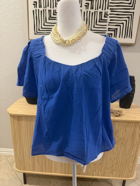 Misses Royal Blue Square Top