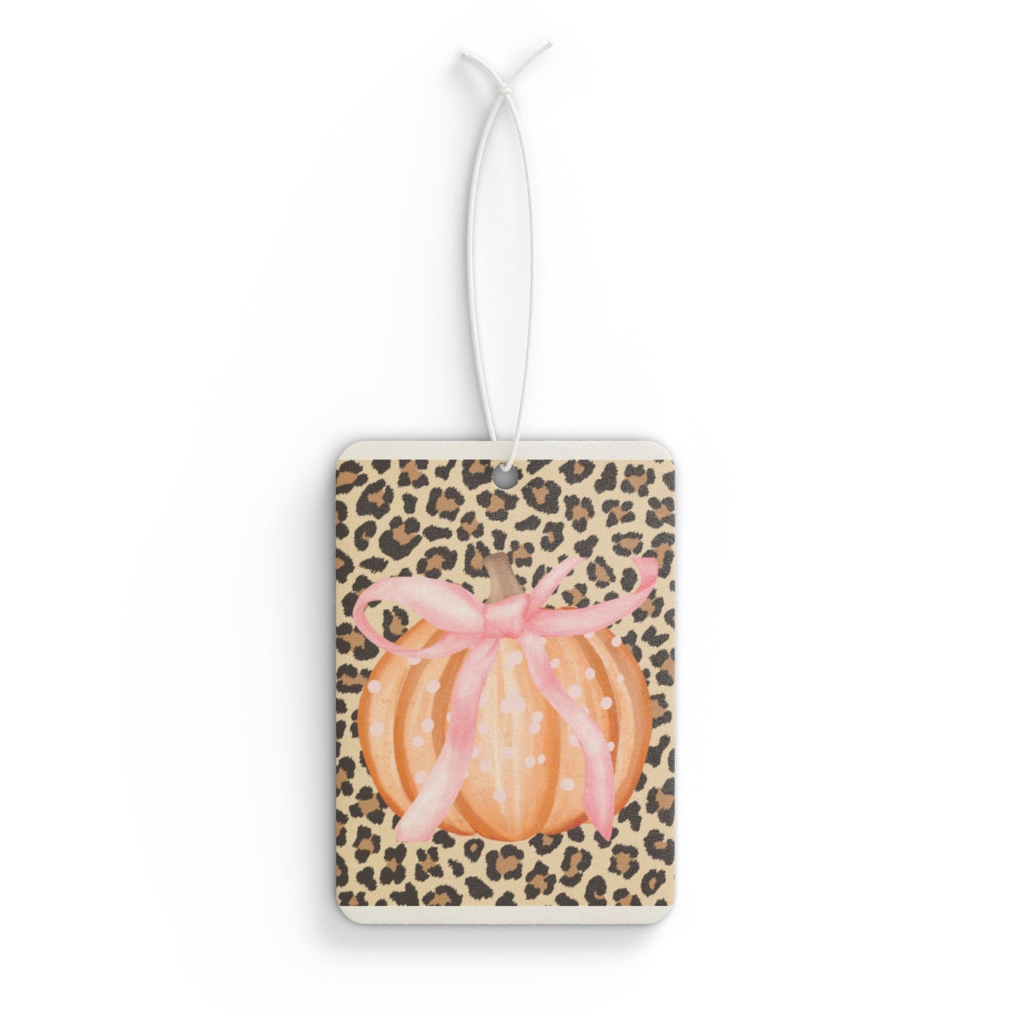 Leopard Print Pumpkin Car Air Freshener, Fall Decor, Halloween Gift, Home Fragrance, Car Accessories, Pumpkin Spice Aroma