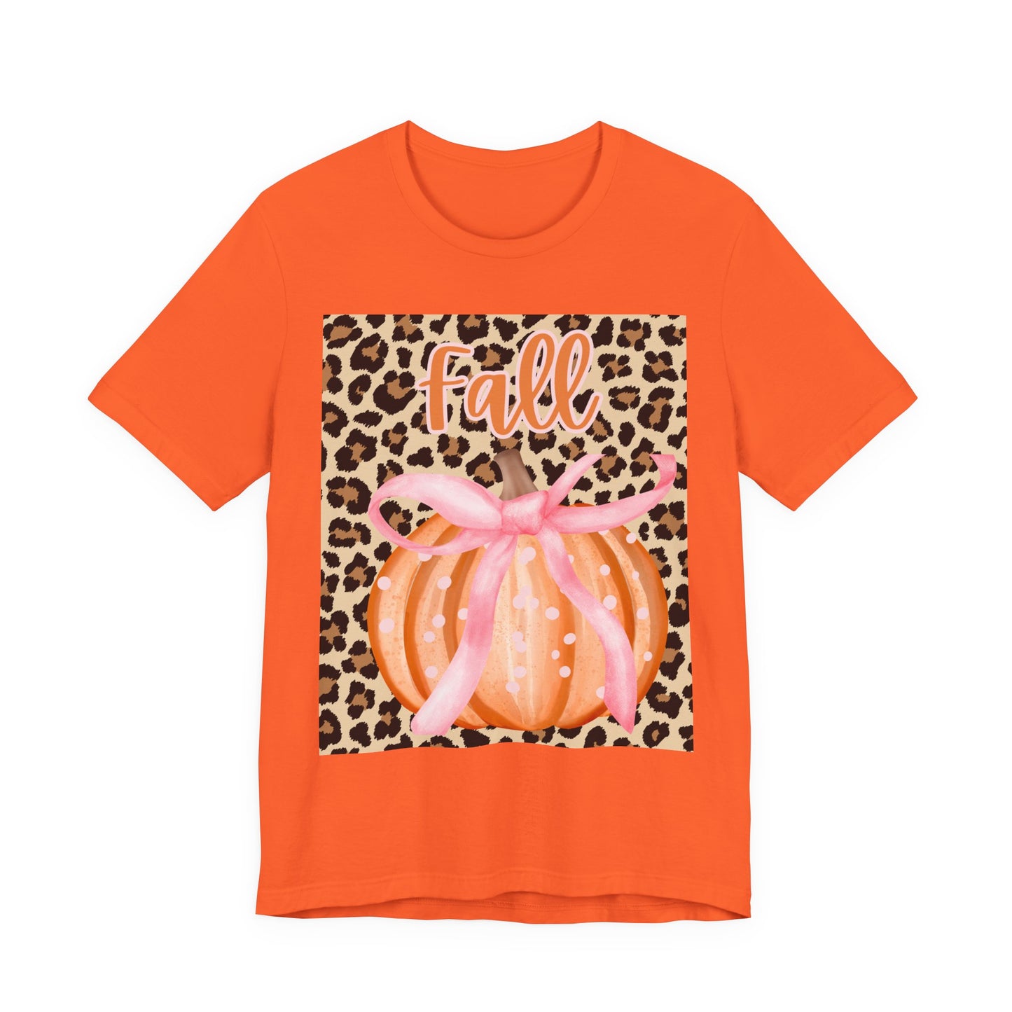 Fall-Themed Unisex Jersey Tee, Perfect for Autumn Celebrations, Casual Wear, Gift for Friends, Pumpkin Design, Trendy Fall Fashion