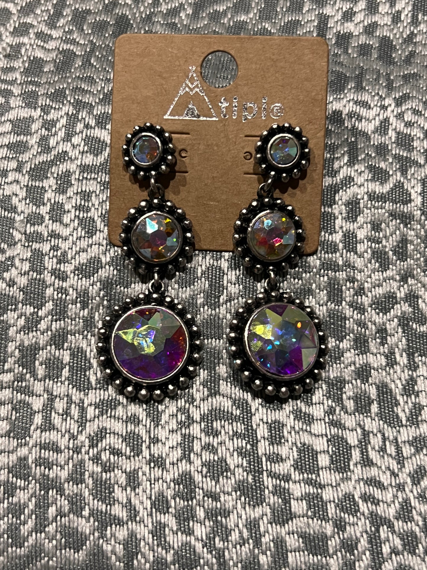 Western Dangle 3 Tier Earrings