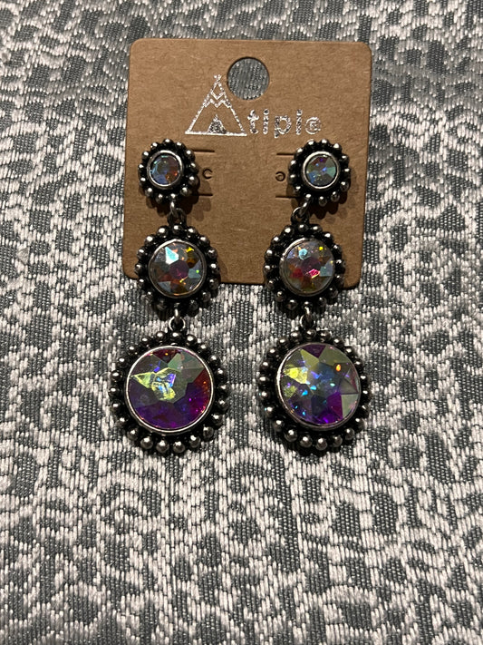 Western Dangle 3 Tier Earrings