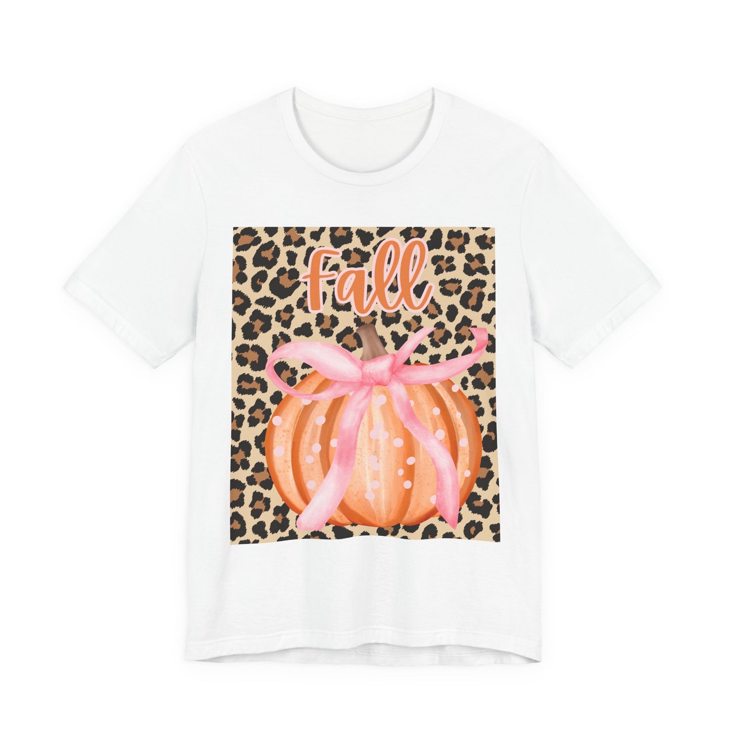 Fall-Themed Unisex Jersey Tee, Perfect for Autumn Celebrations, Casual Wear, Gift for Friends, Pumpkin Design, Trendy Fall Fashion