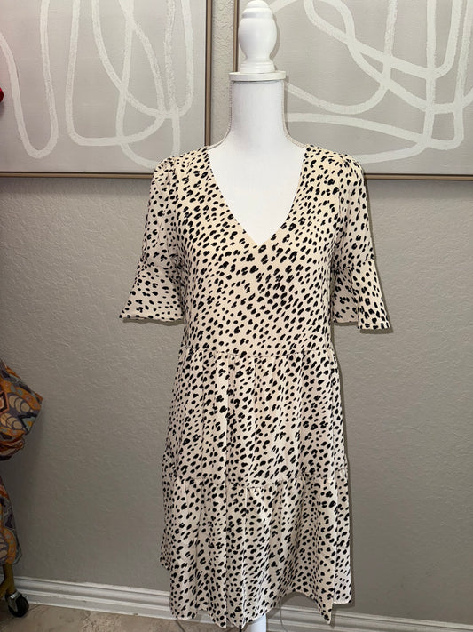 Spotted Tan Dress