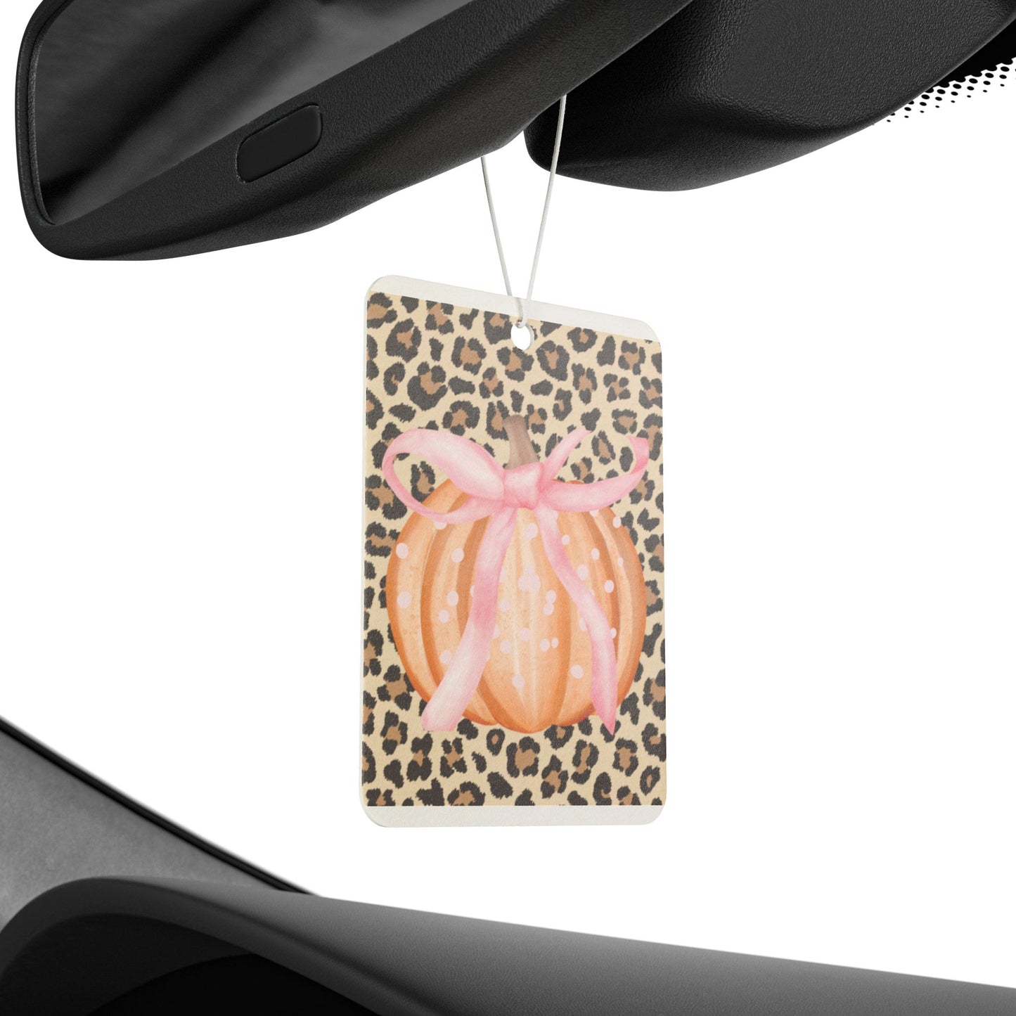 Leopard Print Pumpkin Car Air Freshener, Fall Decor, Halloween Gift, Home Fragrance, Car Accessories, Pumpkin Spice Aroma