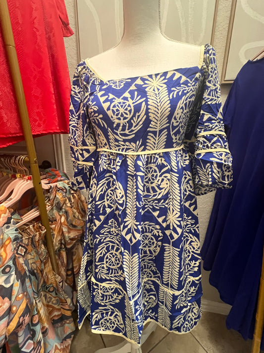 Blue & White Dress