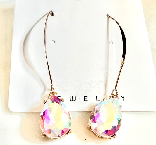 Dangle iridescent earrings