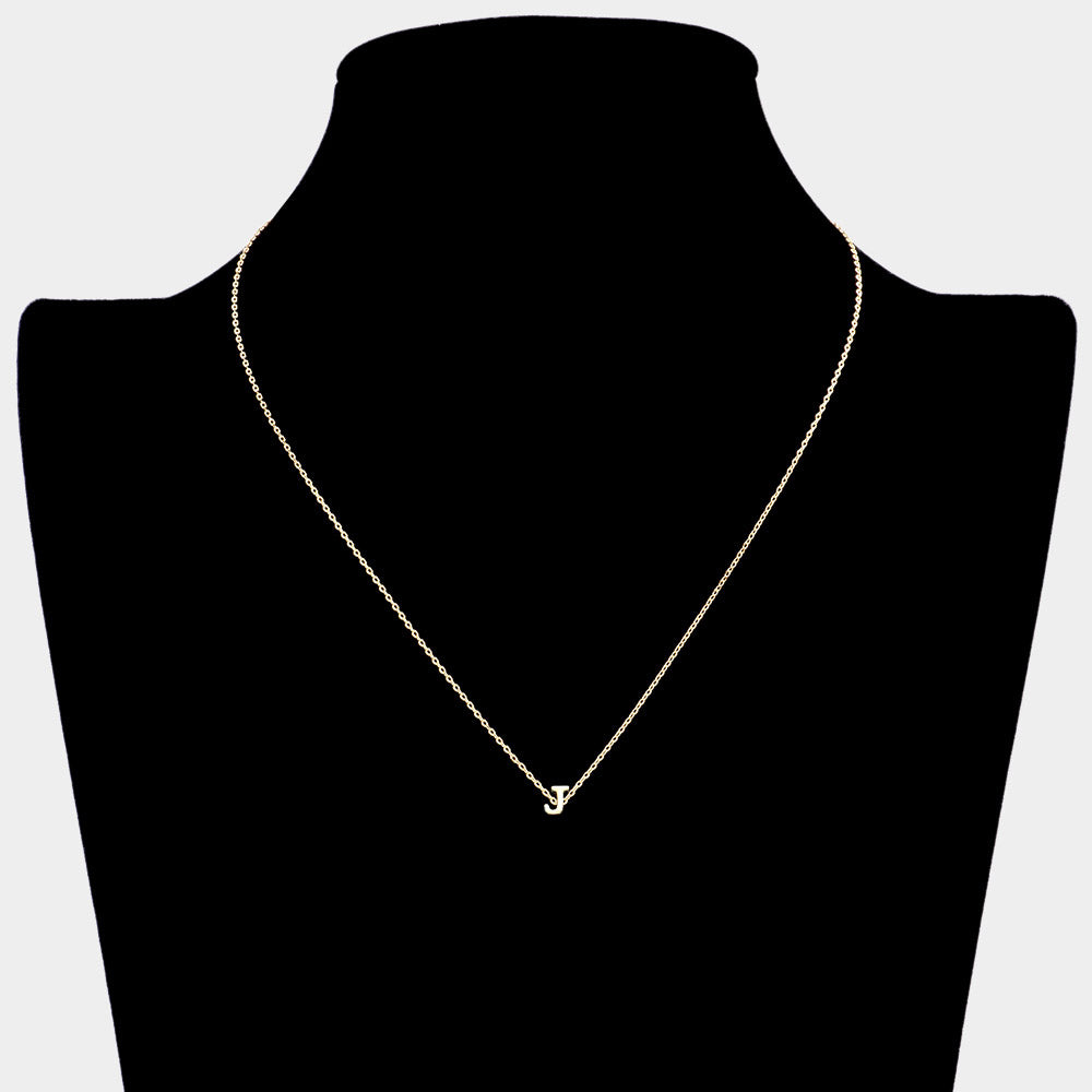 Gold dipped initial J necklace