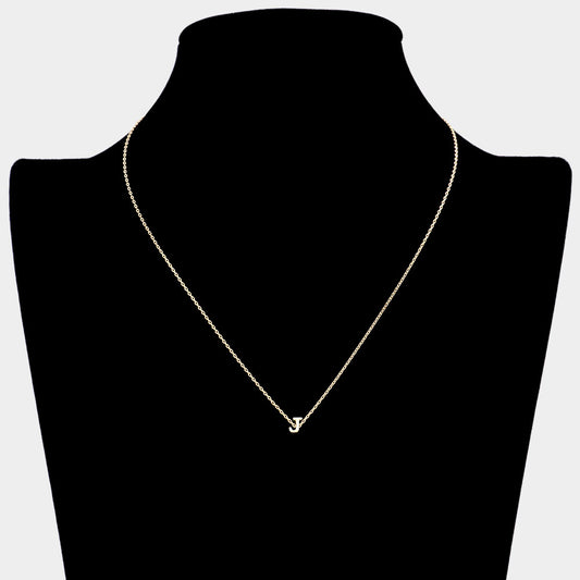 Gold dipped initial J necklace