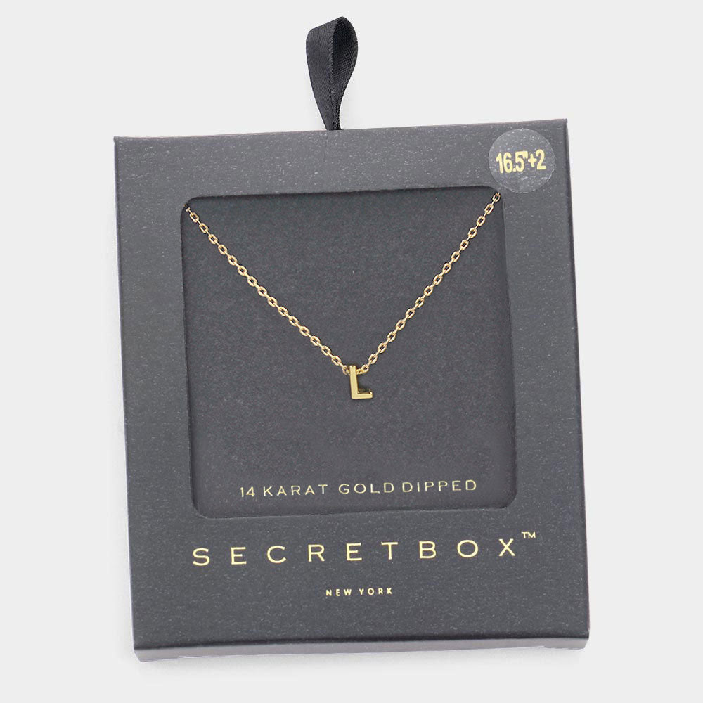 Gold dipped initial L necklace