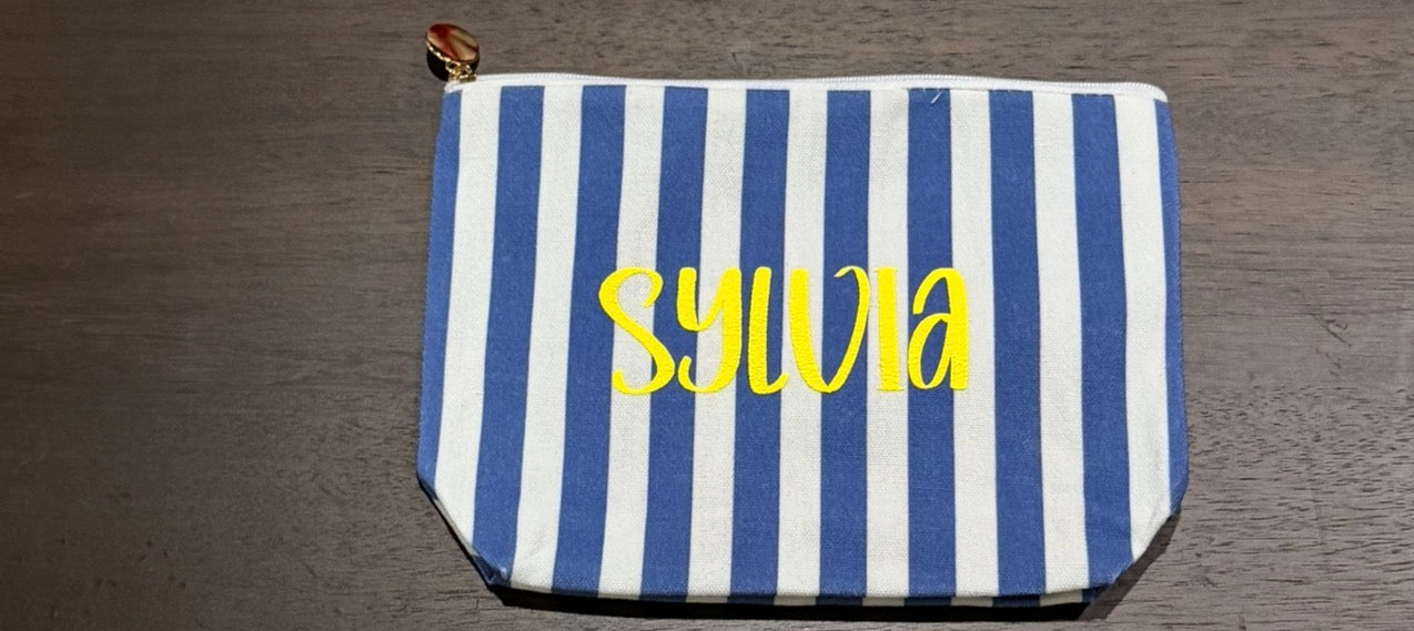Canvas cosmetic bag