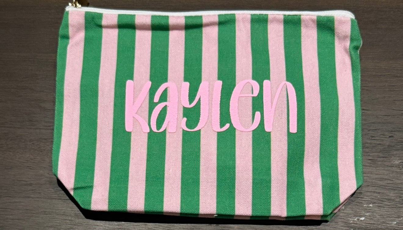 Canvas cosmetic bag