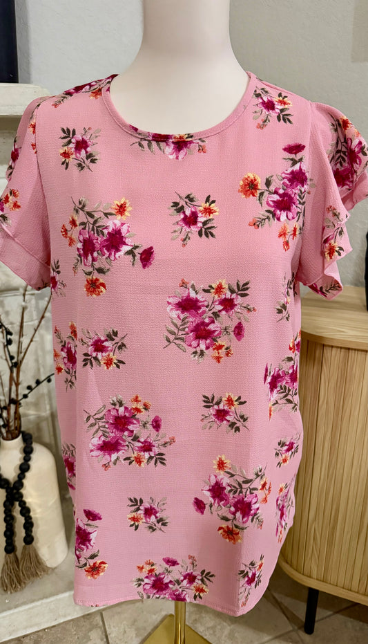 Pink Floral Top