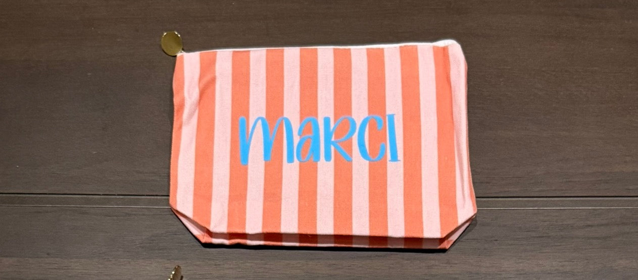 Canvas cosmetic bag