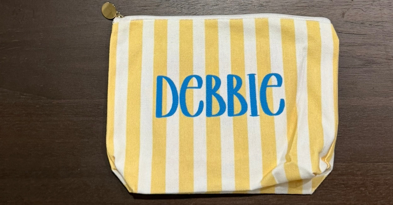 Canvas cosmetic bag