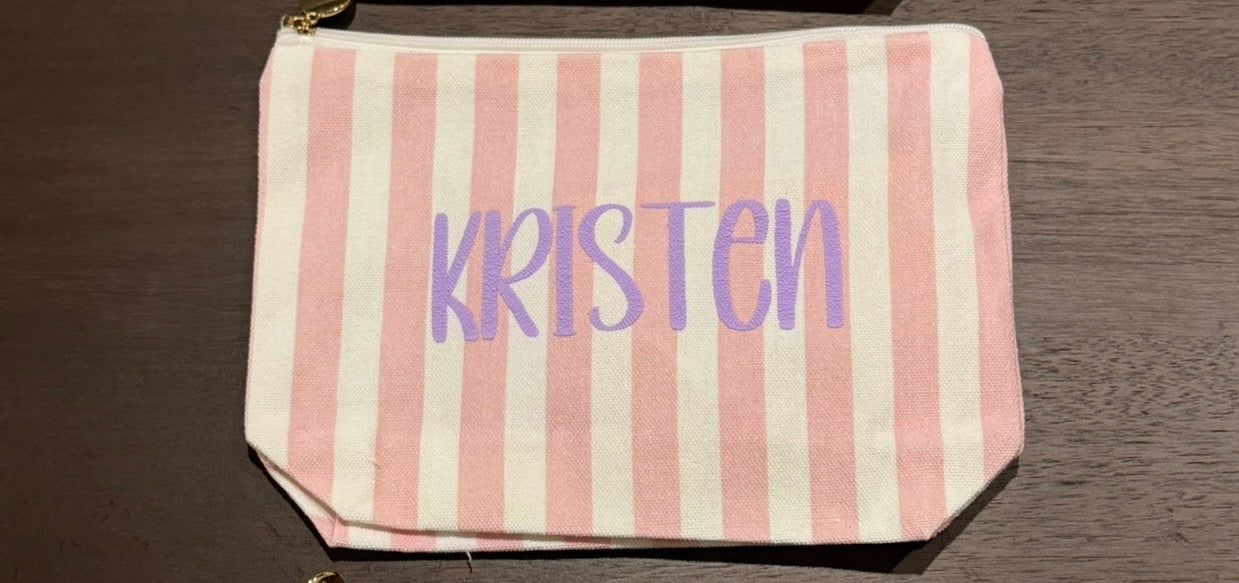 Canvas cosmetic bag