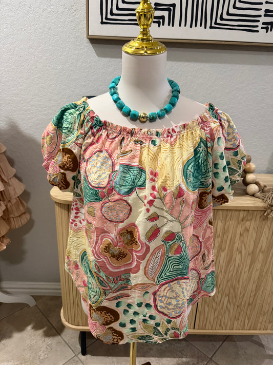 Floral multi colored blouse