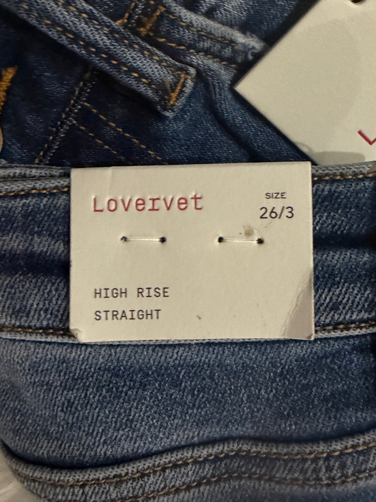 Lovervet High Rise Straight Distressed Jeans Size 3