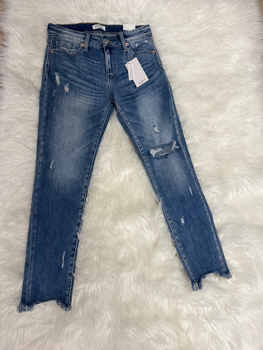 Artemis Distressed Mid Rise Jeans Size 13