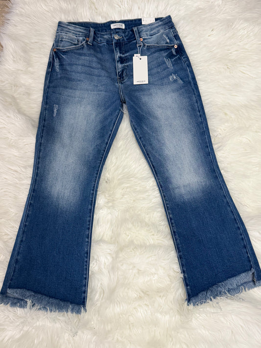 Artemis High Rise Crop Flare Jeans Size 9
