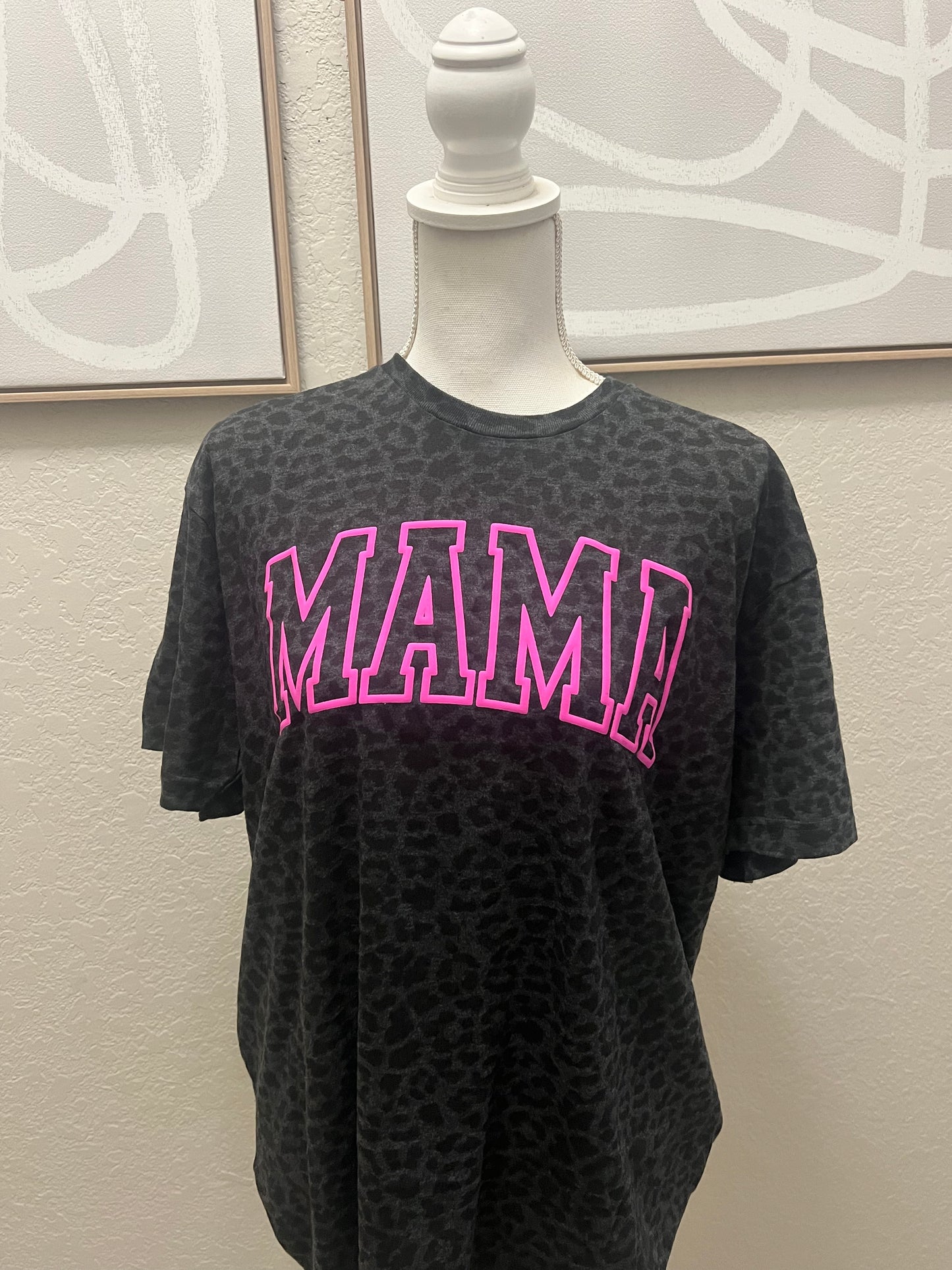 Mama Leopard Print T-Shirt