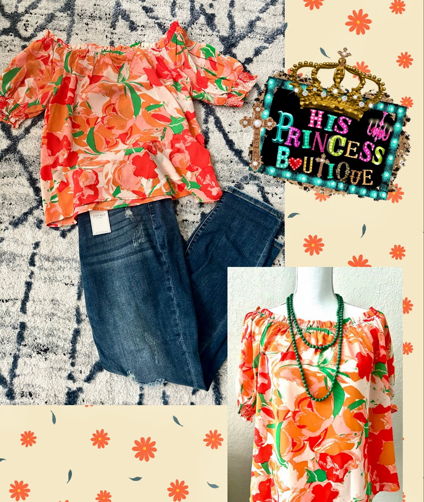 Floral On or Off Shoulder Top